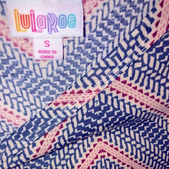 LulaRoe size small chevron print hi low Irma dress - Picture 5 of 5